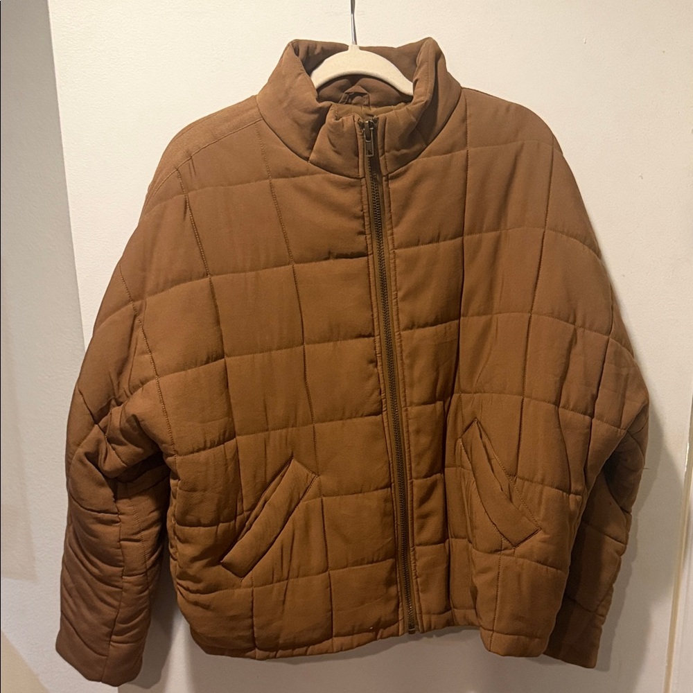 Elodie Brown Quilted Puffer Jacket